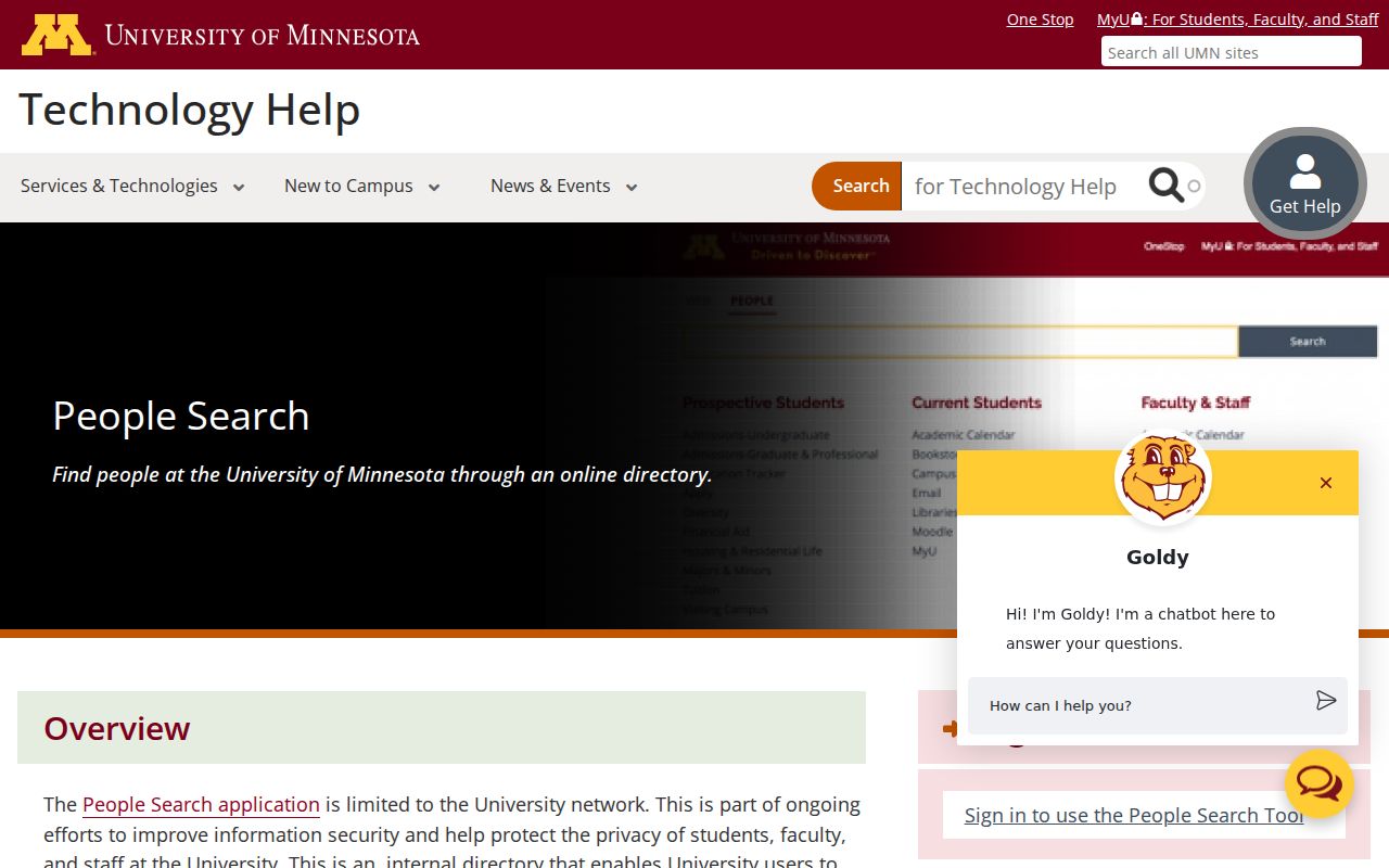 University of Minnesota People Search notice in the Minnesota phone directory for campus numbers