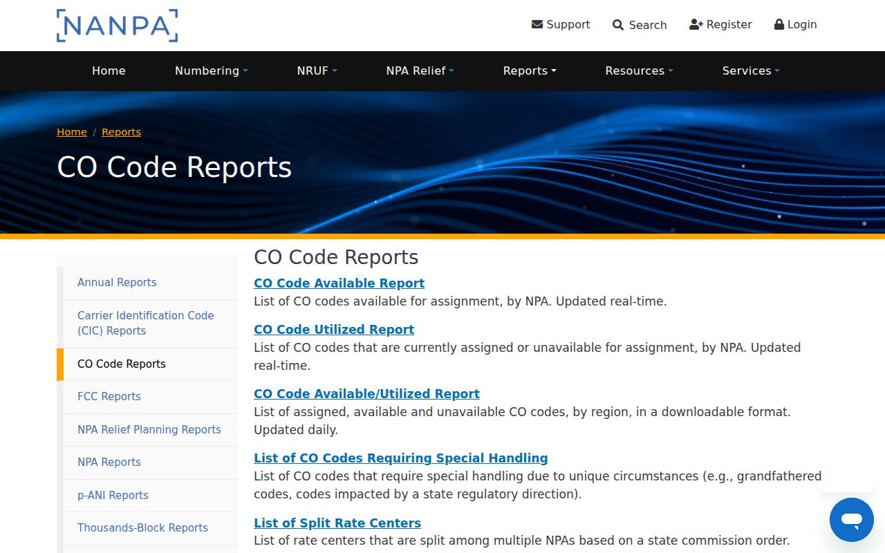 NANPA code reports used to verify Minnesota area codes